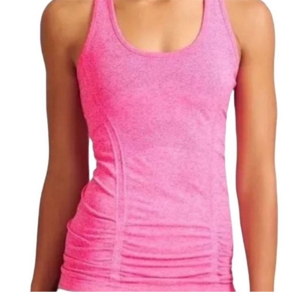 Athleta Ruched Breathe Pink Tank Top M